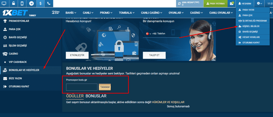 1xbet bedava dönüş 